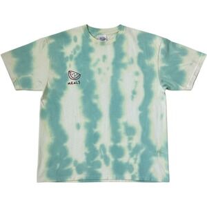 MEALS LA Streetwear Tie Dye Graphic Tee Embroidered Skate Shirt XL Oversized